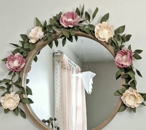 Diy floral mirror