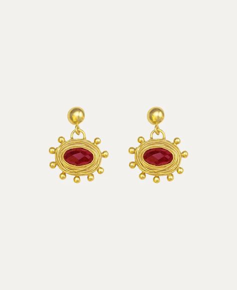 Hands Jewelry, Ruby Drop Earrings, Modern Pearl Earrings, Ancient Roman Jewelry, Red Stone Earrings, Roman Jewelry, Small Drop Earrings, Cocktail Jewelry, Evil Eye Earrings