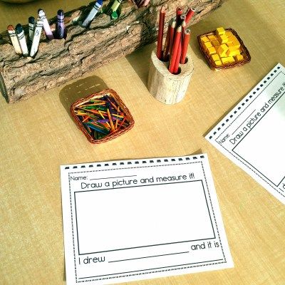 Kindergarten Measurement Activities, Measurement Ideas, Measurement Kindergarten, Measurement Centers, Math Tubs, Draw A Picture, Measurement Activities, Math Centers Kindergarten, Math Measurement