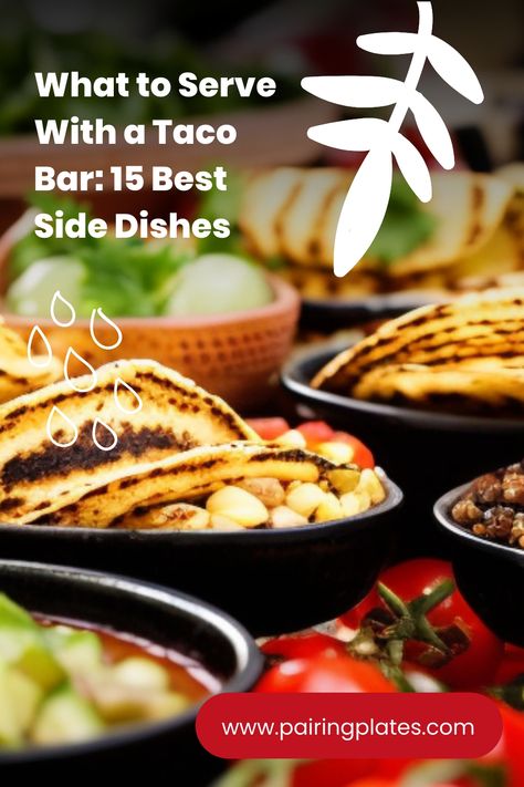 🌮🎉 Elevate your taco bar with these delicious side dishes! 🥑🌽 #tacobar #sidedishes #yum Baked Taco Shells, Taco Stuffed Zucchini, Spicy Fish Tacos, Crispy Taco Shells, Spicy Chicken Tacos, Taco Stuffed Peppers, Spicy Shrimp Tacos, Spicy Guacamole, Veggie Tacos