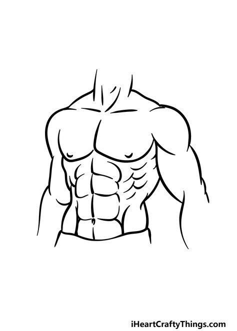 How To Draw Abs – A Step by Step Guide How To Draw 6 Pack, Abs Body Drawing, Ab Drawing Tutorial, Male Body Outline Drawing, Gacha Abs Trace, Muscle Drawing Sketches, How To Draw Abs Male Step By Step, Anime Abs Drawing, 6 Pack Drawing