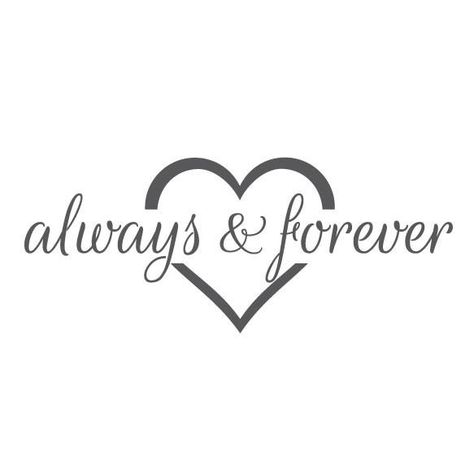 Tattoo Forever And Always, Memorial Tattoo Ideas, Always Tattoo, Forever Tattoo, Love My Husband Quotes, Heart Font, Idee Cricut, Infinity Tattoos, Forever And Always