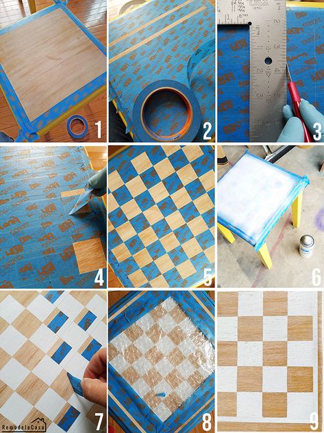 DIY - American checkers board Homemade Checker Board, Chinese Checkers Board, Checkers Board Game, Checkers Board, Chinese Checkers, Checkers Game, Ring Toss Game, Nesting Table, Checker Board