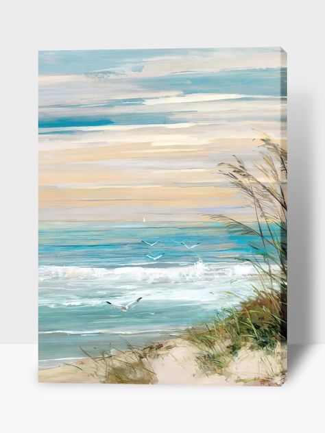 PRICES MAY VARY. 🏡 The Home wall decor Canvas painting Size - 1 panel Beach art prints describe Ocean landscape Themed wall painting house decorate pictures, Stretched and framed with internal wood frame 12x18 Inches (30cmx45cmx1pcs) Please measure your place size before purchase. 🏖 Beach at Dusk by Sally Swatland canvas art arrives ready to hang, with hanging accessories included and no additional framing required. Every canvas print is hand-crafted in the USA, made on-demand at TIMUBA and ex Beach At Dusk, Beach Painting, Coastal Art, Artistic Photography, Beach Scenes, Beach Art, Fine Art Photography, Photography Ideas, The Ocean