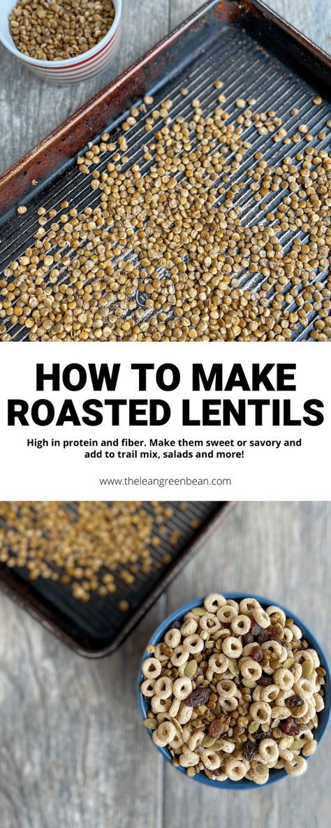 Roasted Lentils Snack, Baking With Lentils, Lentil Chips Baked, Dried Lentil Recipes, Crunchy Lentils, Red Lentil Recipes Easy, Fried Lentils, Baked Lentils, Crispy Lentils