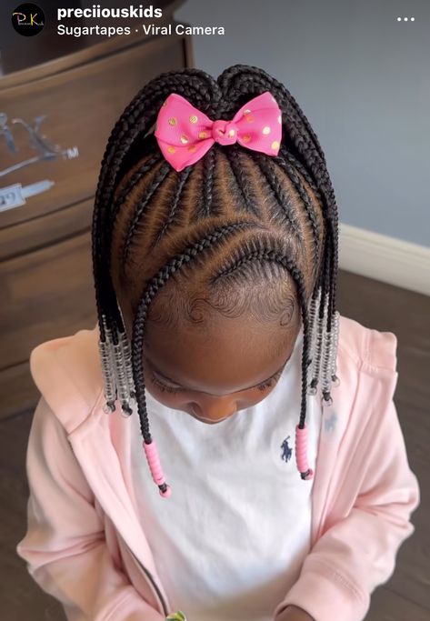 Braided Hairstyles For Two Year Old, Black Girls Hairstyles Braids Kids Easy, Lemonade Braids Little Kids, Half Up Half Down Braids For Kids, Toddler Girls Braided Hairstyles, Braid Hairstyles For Toddler Girls Black, Child Hairstyles Girl Black, Kids Braid Styles With Beads, Toddler Braided Hairstyles Girl Black