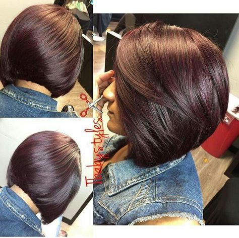 Blonde Ombre Short Hair, Bob Pendek, Stacked Haircuts, Choppy Bob Hairstyles, A Bob, Quick Weave Hairstyles, Medium Short Hair, Funky Hairstyles, Girl Haircuts