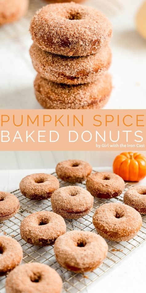 Donuts Recipes, Pumpkin Spice Donut, Fall Baking Recipes, Vegan Donuts, Pumpkin Recipes Dessert, Cooking Homemade, Homemade Donuts, Oreo Dessert, Fall Dessert Recipes