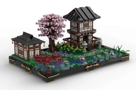 Ancient Japanese Architecture, Small Japanese House, Garden Minecraft, Lego Ninjago City, Survival Minecraft, Minecraft Japanese, Minecraft Garden, Japanese Village, Lego Creative