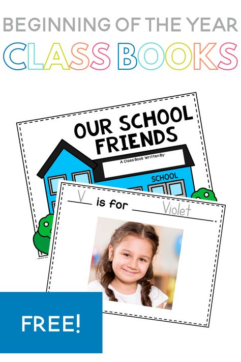 Class books are a wonderful writing activity for preschool and kindergarten students! This post has tons of great class book ideas to use with your students. These class-created books cover the beginning of the year, Halloween, Thanksgiving, and Christmas. Valentine's Day, Easter, and more! Students will love writing and illustrating their own books to be enjoyed by the class! Beginning Of Year Crafts Kindergarten, Beginning Of The Year Activities Prek, Beginning Of The Year Activities For Preschool, Beginning Of The Year Preschool Crafts, Beginning Of Year Preschool Crafts, Kindergarten Show And Tell Ideas, Beginning Of The School Year Preschool, Creative Curriculum Beginning The Year Preschool, Kindergarten Class Book Ideas