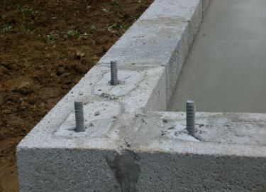 How To Build A Concrete Porch, How To Build A Garage, Garage Foundation Ideas, Concrete Pad Diy, Garage Build, Concrete Footings Foundation, Building A Stud Wall On Concrete, Concrete Base For Shed, Building A Shed Base