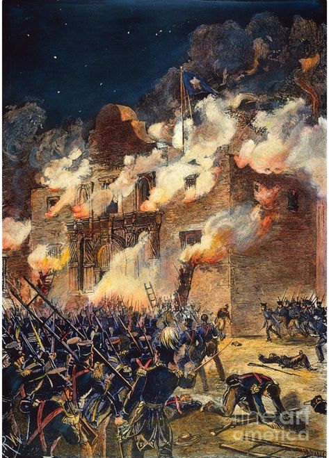 Battle Of The Alamo, Ww1 Art, Santa Anna, Texas Revolution, Mexican Revolution, Mexican Army, Texas Places, Military Drawings, The Alamo