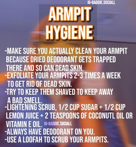 Armpit Hygiene Tips, Hygiene Care Routine, Armpit Hygiene, Hygenic Tips, Hygenic Tips Feminine, Feminine Care Tips, Hygiene Tips, Body Hygiene, Hygiene Care