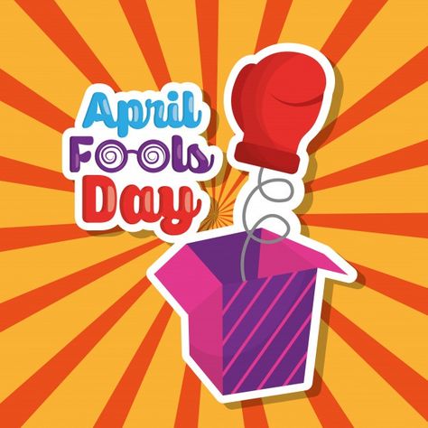 Prank box with glove april fools day ret... | Premium Vector #Freepik #vector #background #party #man #box Prank Box, Fools Day, Retro Background, April Fools Day, April Fools, Vector Background, Premium Vector