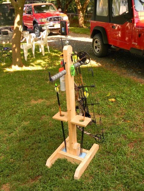 Diy Bow And Arrow Holder, Archery Stand Diy, Archery Rack Diy Bow Holders, Bow And Arrow Holder Diy, Bow And Arrow Storage, Bow Stand Archery, Arrow Holder Archery Diy, Diy Bow Holder Archery, Archery Stand