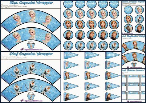 Frozen Cupcake, Frozen Cupcake Toppers, Olaf Birthday, 4de Verjaardag, Frozen Free, Frozen Printables, Frozen Cupcakes, Frozen Bday Party, Disney Frozen Birthday Party