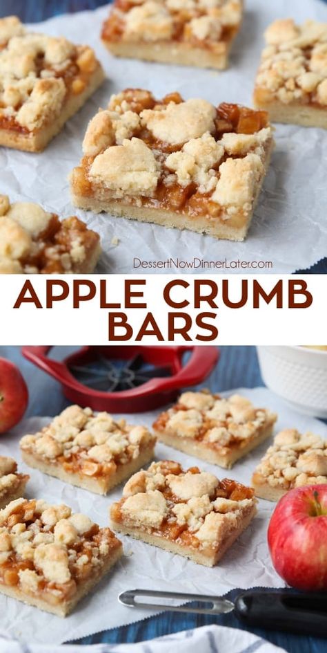 Apple Crumb Bars Taste Of Home, Apple Bars With Pie Filling, Freezer Friendly Dessert Bars, Apple Pie Shortbread Bars, Apple Crisp Bars Recipe Easy, Apple Crumb Bars Streusel Topping, Caramel Apple Crumb Bars, Apple Crumb Bars Easy, Apple Strudel Bars