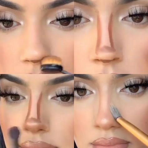 Teknik Makeup, Makeup Cantik, Korean Makeup Tips, Nose Makeup, Makeup Korean, Gyaru Makeup, Face Charts, Makeup Order, Simple Makeup Tips