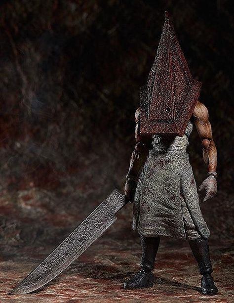 Silent Hill Pyramid Head Figma Cake Toppers Toy | Etsy Red Pyramid Thing, Fictional Creatures, Red Pyramid, Pyramid Head, Silent Hill 2, Great Knife, Older Brother, Silent Hill, 판타지 아트