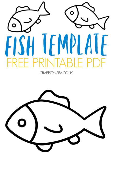 Free Printable Fish Template Free Printable Fish Pictures, Free Fishing Printables, Fish Templates Free Printable, Fish Patterns Printable, Fish Printables Free, Fish Outline Printable, Fish Template Printable, Fish Template Printable Free Pattern, Fish Cut Outs