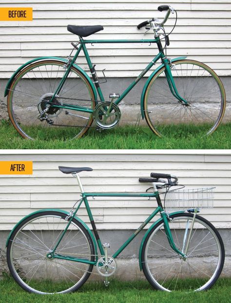 How to Fix Up an Old Bike  http://www.bicycling.com/repair/repair/how-to-fix-up-an-old-bike Raleigh Bicycle, Bici Retro, Bicycle Ideas, Bike Restoration, Bike Maintenance, Bicycle Diy, Urban Bicycle, Bicycle Repair, Fixie Bike