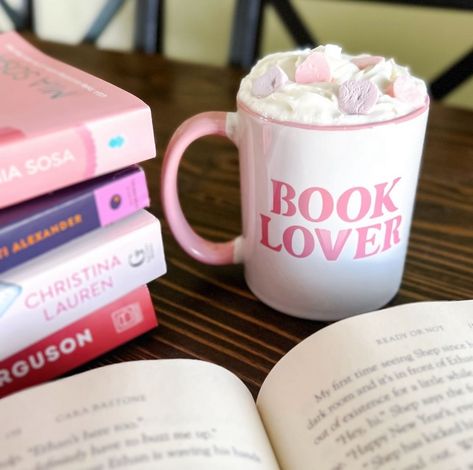 Happy Saturday! 💗☕️ Come tell us what you’re reading this weekend! Thank you @reading2relax for the great photo featuring our Book Lover Mug in pink!! 🤩 #BookLover #BookishMug #mugs #CoffeeAndBooks #BooksAndCoffee #CoffeeAndCurrentlyReading #BookLove #BookishGifts #BookishShop #BookishMerch #BookishStuff #BookishSmallBusiness #FablesAndTalesCo Book Cups, Romance Bookstore, Book Mugs, Book Mug, Mugs Ideas, Disney Movies To Watch, Bookstagram Inspiration, Pretty Mugs, Pretty Cups