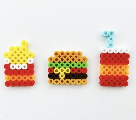 Food Perler Beads, Frame Ornaments, Hamma Beads Ideas, Picture Frame Ornaments, Pixel Beads, Easy Perler Beads Ideas, Beads Designs, Beads Ideas, Learn Crafts