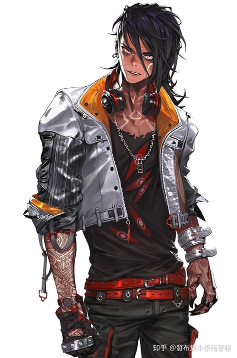 Cyberpunk Character Design, Punk Character Design, Cyberpunk Male, Punk Character, Art Outfits, Cyberpunk Anime, Arte Cyberpunk, 다크 판타지, Cyberpunk Character