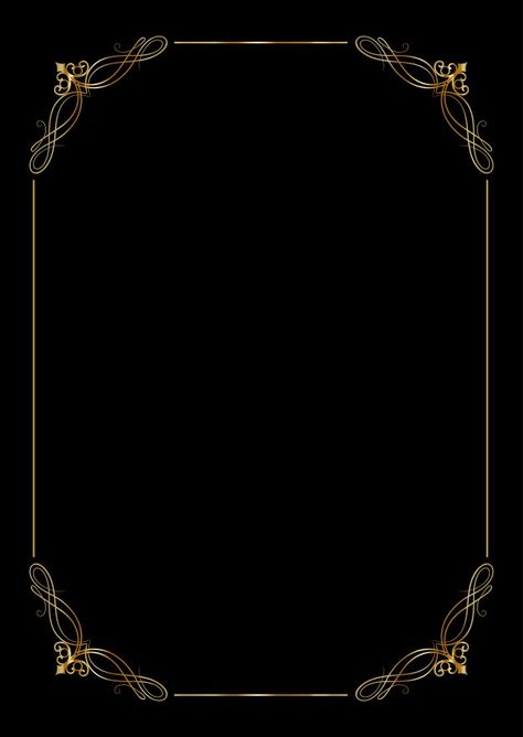 Luxury Background Design, Gold Border Design, Frames Design Graphic, Plain Black Background, Gold Wallpaper Background, Border Templates, Graphic Design Cards, Flower Graphic Design, Luxury Background