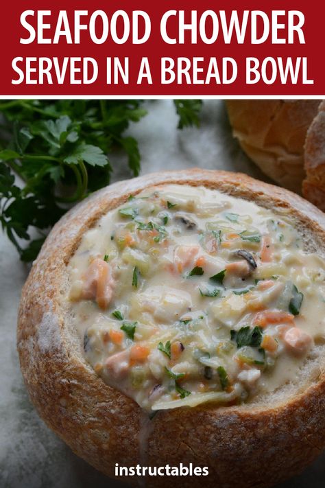 Seafood Chowder Recipe, Chowder Recipes Healthy, Best Seafood Chowder Recipe, Lobster Soup, Chowder Recipes Seafood, Salad Inspiration, Seafood Chowder, Seafood Soup, Cooking Seafood