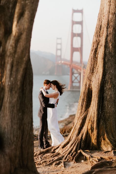 Golden Gate Bridge, Elopement, Wedding, San Francisco, SF, Northern California Wedding Sf Couple Photoshoot, Sf Engagement Photos, Golden Gate Photoshoot, San Francisco Photoshoot, San Francisco Elopement, Sf Engagement Photoshoot, San Francisco Wedding, Golden Gate Bridge Picture Ideas Couples, Golden Gate Couple Pictures