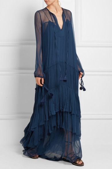 Chiffon Maxi Dress With Sleeves Classy, Ceremony Dresses, Silk Chiffon Dress, Trendy Fashion Tops, Business Dress, Maxi Styles, Velvet Fashion, Clothes Sale, Most Wanted