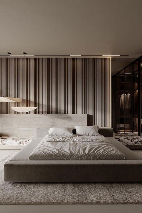 Explore these simple minimalist bedroom ideas to craft a peaceful haven in your home. Ideal for small rooms and those who love a clean, modern look Dark Bedroom Aesthetic, Bedroom Aesthetic Ideas, Elegant Bedroom Design, Modern Apartment Living Room, Beautiful Bedroom Designs, Tranquil Bedroom, Dark Bedroom, New Interior Design, Bedroom Bed Design