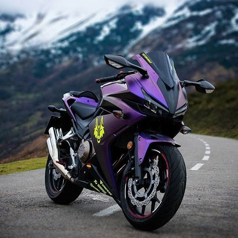 Reposting @loyal.bikes: Is this the best looking CBR500R?? 💜🔝 ---------------------> TAG your Friends! Don't Forget To Leave A Comment And Share! :) Follow: @loyal.bikes Credits: @asturpursuit ------------Ignore Tags------------ #motorcycle #motorcycles #bike #ride #biker #bikergang #helmet #cycle #bikelife #streetbike #cc #motorbike #photooftheday #instamoto #cruisin #cruising #bikestagram #R1 #Yamaha #BMW #1000cc #Ducati #Kawasaki #Suzuki #Triumph #HarleyDavidson #Aprilia #MVAugusa R1 Yamaha, Purple Motorcycle, Female Motorcycle Riders, Best Motorbike, Motos Yamaha, Motocross Love, Image Moto, Custom Sport Bikes, Motorcycle Aesthetic