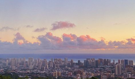 A view of Honolulu, Hawaii from Tantalus. #hawaii #honolulu #waikiki #sunset Hawaii Laptop Wallpaper, Hawaii Wallpaper Laptop, Honolulu City, Hawaii Aesthetic, Hawaii Honolulu, Honolulu Waikiki, Waikiki Hawaii, View Wallpaper, Wallpaper Laptop