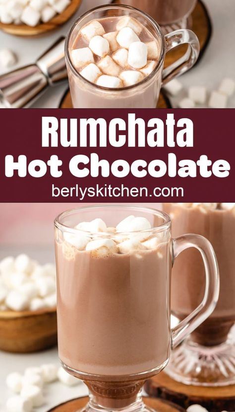 Rumchata Hot Chocolate, Alcoholic Hot Chocolate Recipes, Hot Alcoholic Drinks, Alcoholic Hot Chocolate, Popsicle Cocktail, Rumchata Recipes, Spiked Hot Chocolate, Homemade Hot Cocoa, Hot Cocktails