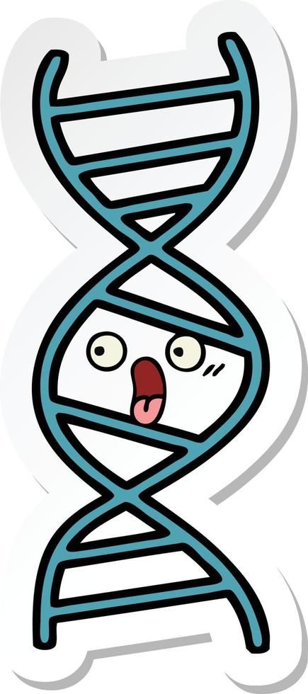 sticker of a cute cartoon DNA strand Dna Cartoon, Dna Strand, Cute Cartoon, Vector Free, Clip Art, Quick Saves