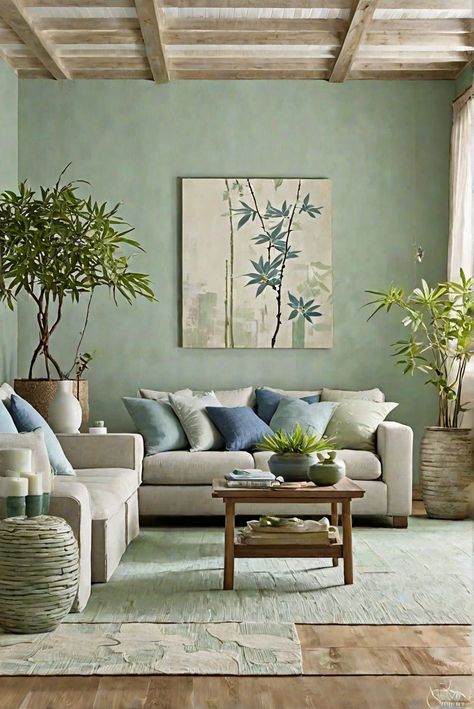 ​ #ad     #Colortrend #wallpaint2024  #color2024  #DIYpainting  ##DIYhomedecor  #Fixhome Living Room Blue Green Walls, Alder Wood Kitchen Cabinets, Walnut Wood Kitchen, Zen Living Room, Cherry Wood Kitchen Cabinets, Pine Kitchen Cabinets, Osb Wood, Cherry Wood Kitchens, Solid Wood Kitchen Cabinets