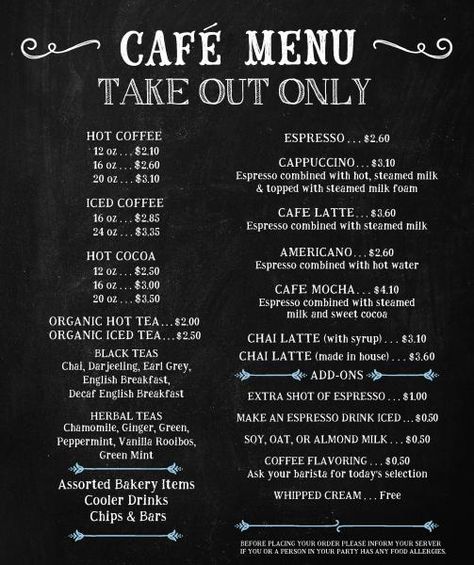 Café | An Unlikely Story Bookstore & Café Drinks And Snacks, Cafe Menu Design, Coffee Shop Menu, Coffee Board, Bookstore Cafe, Bakery Menu, Café Mocha, Coffee Shops Interior, Coffee Menu