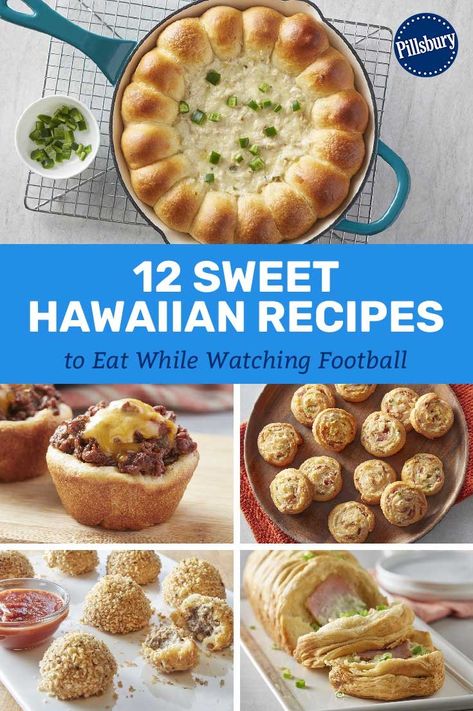 Pillsbury™ Sweet Hawaiian Rolls take any appetizer table to the next level and score major points with party guests. Grands Sweet Hawaiian Biscuit Recipes, Hawaiian Roll Appetizer Recipes, Appetizers With Hawaiian Rolls, Dinner Ideas With Hawaiian Sweet Rolls, Pillsbury Hawaiian Biscuits Recipes, Hawian Roll Dessert, Ways To Use Hawaiian Rolls, Kings Hawaiian Rolls Dessert Recipe Ideas, Kings Hawaiian Appetizers