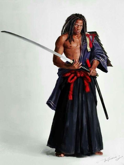 Yasuke, the Black Samurai African Samurai, Interesting History Facts, Afro Samurai, Black Comics, Samurai Tattoo, Samurai Art, Black Characters, Black Anime Characters, Black Artwork