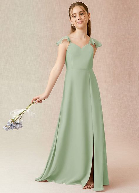 AZAZIE EVERETT JBD - Junior Bridesmaid Dresses Junior Girl Dresses, Dusty Sage, Junior Bridesmaid Dress, Junior Bridesmaid Dresses, Junior Bridesmaid, Trendy Dresses, Dresses Wedding, Bridesmaid Dress, Floor Length