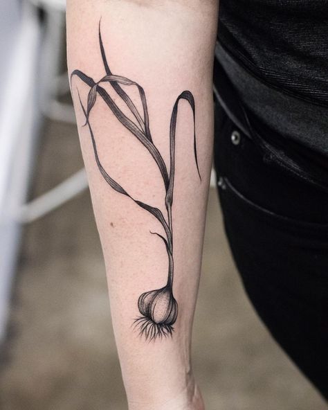 1,900 Likes, 18 Comments - ❃ Kristi Walls ❃ (@kristiwallsnyc) on Instagram: “Thank you Leah 💜” Radish Tattoo, Garlic Tattoo, Vegetable Tattoo, Scientific Tattoo, Cooking Tattoo, Chef Tattoo, Food Tattoos, Beginner Tattoos, Doodle Tattoo