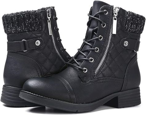 Limited time deal $57.99 (42% Off)(List Price: $99.990 STQ Women's Combat Boots Lace up Ankle Booties Shoes To Wear In Winter, Best Shoes For Winter, Celestial Cottagecore, Shoes For Teen Girls, Shoes For Teen, Stylish Winter Boots, Military Style Boots, Women's Winter Boots, What Shoes To Wear