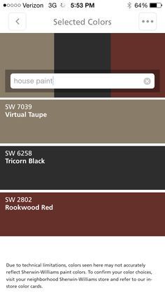 House- Virtual Taupe  Trim- White  Shutters- Tricorn Black  Doors- Rockwood Red Brick Makeover, Garage Colors, Addition Exterior, Doors Colors, Black And White Bedroom, Best Exterior Paint, Dark Trim, House Paint Color Combination, House Colours