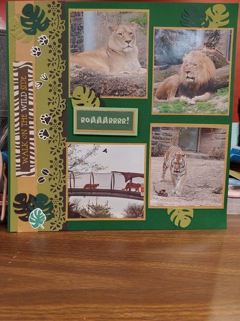 Monkey Scrapbook Layouts, Zoo Scrapbook Layouts, Safari Scrapbook Layouts, Zoo Tampa, Safari Scrapbook, Baby Boy Scrapbook Layouts, Scrapbooking Layouts Travel, Boy Scrapbook Layouts, Travel Journal Scrapbook