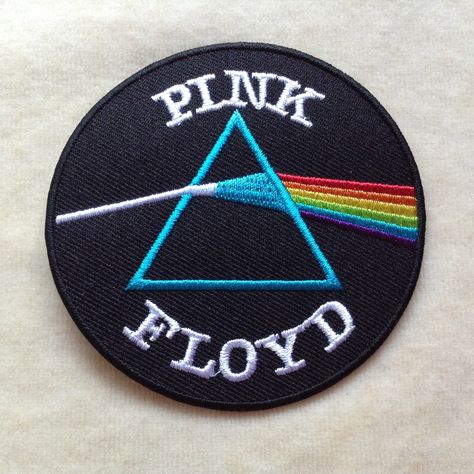 Pink Floyd Band Logo Iron On Patch by PatchForestShop on Etsy https://www.etsy.com/listing/467587188/pink-floyd-band-logo-iron-on-patch Band Embroidery, Band Pins, Pink Floyd Band, Band Patches, Logo Sewing, Punk Patches, Cute Patches, Dark Side Of The Moon, Cool Patches