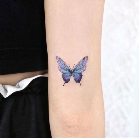 Blue Morpho Butterfly Tattoo, Morpho Butterfly Tattoo, Adonis Blue Butterfly, Diamond Tattoo Designs, Pearl Tattoo, Blue Butterfly Tattoo, Bug Tattoo, Butterfly Tattoos For Women, Clever Tattoos