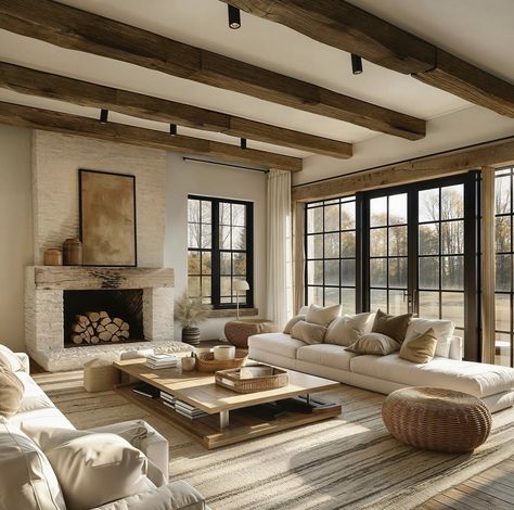 Luxury Living Room Designs Classy, Cheap Couches, Open Living Room Design, Log Home Interiors, Fairytale House, Modern Rustic Living Room, Elegant Living Room Decor, French Country Living Room, Living Room Design Inspiration