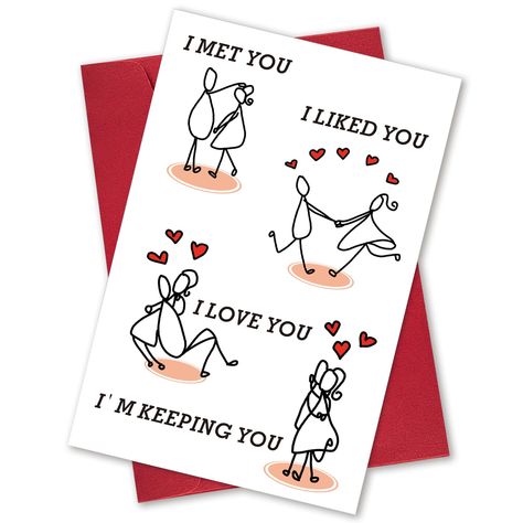 PRICES MAY VARY. Express your love: These Valentines Day cards are the perfect way to show your affection and appreciation for your significant other, making them ideal Valentine's Day gifts for him or her Celebrate your love milestones: Whether it's an anniversary or a birthday, these cards are designed to commemorate special occasions, making them thoughtful anniversary gifts for him or heartfelt birthday cards for women Personalized messages: Each card comes with blank space for you to add yo Thoughtful Anniversary Gifts, Cards For Husband, Engagement Greetings, Love Cards For Him, Cards For Men, Anniversary Cards For Wife, Anniversary Cards Handmade, Anniversary Cards For Husband, Birthday Cards For Women